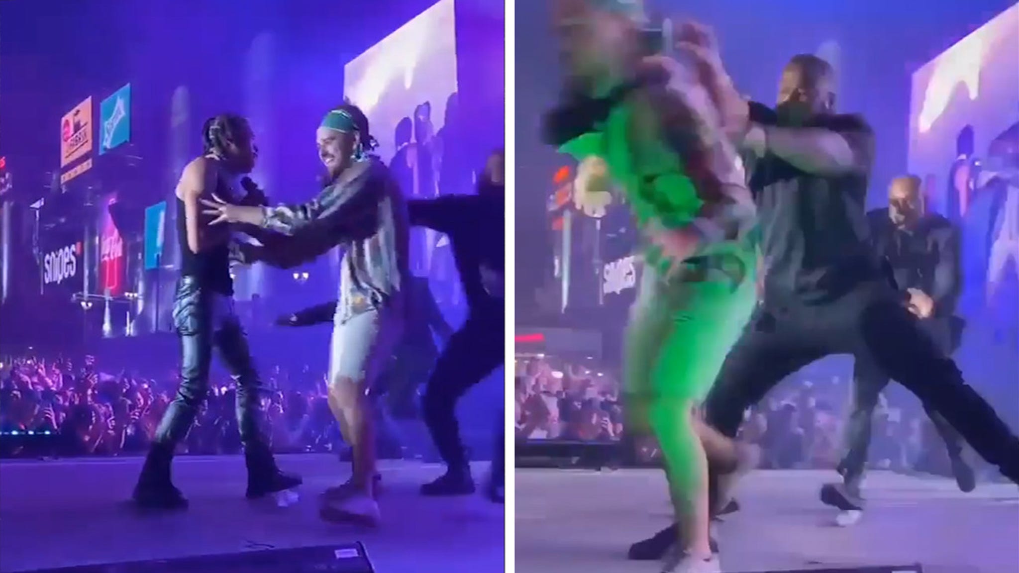 Lil Baby Security Violently Pushes Man Off Stage In Switzerland