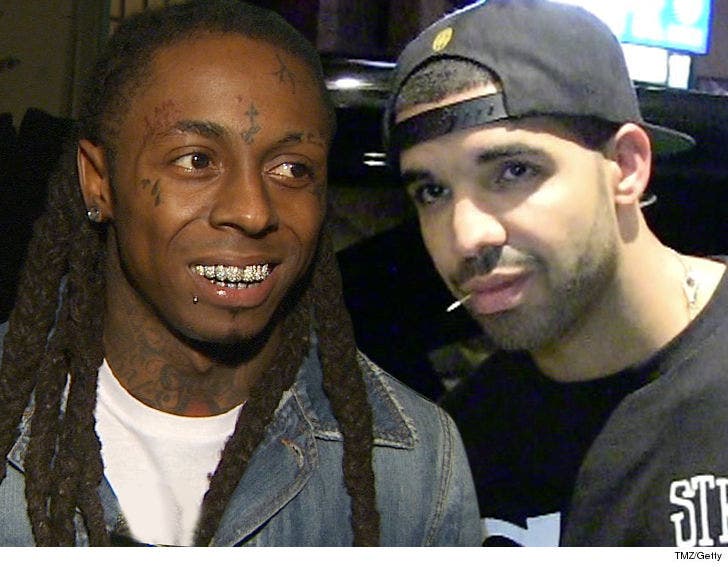 Drake's New Lil Wayne Tattoo Is Old News But Weezy-Approved :: 0725-lil-wayne-drake-tmz-getty-4