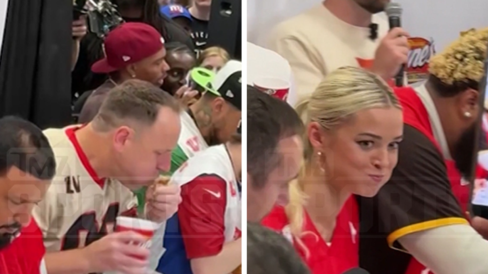 Joey Chestnut Wins Chicken Fingers Eating Contest Over Livvy Dunne, Celebs
