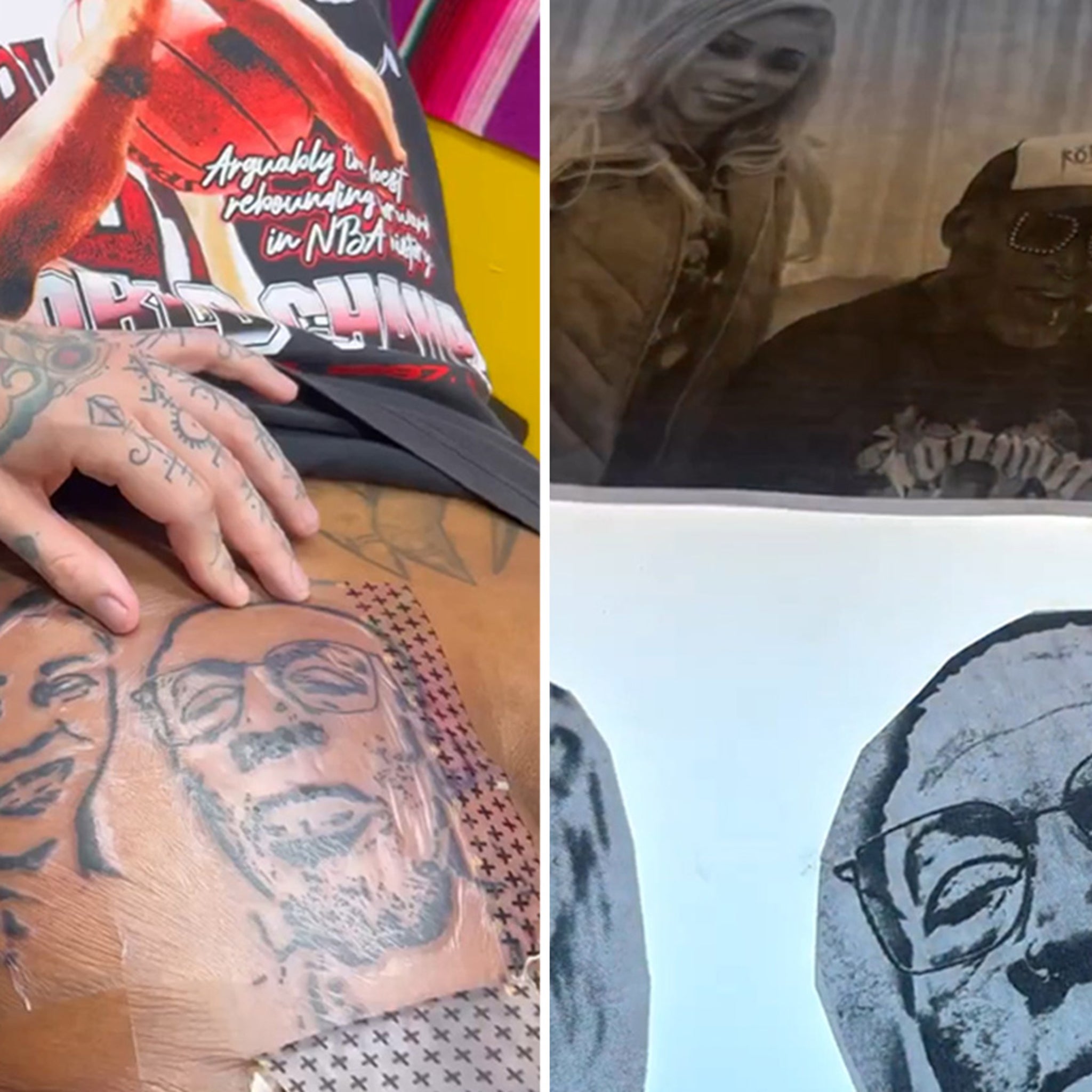 Dennis Rodman stuns fans with portrait tattoo of girlfriend on his cheek:  NBA news, photos