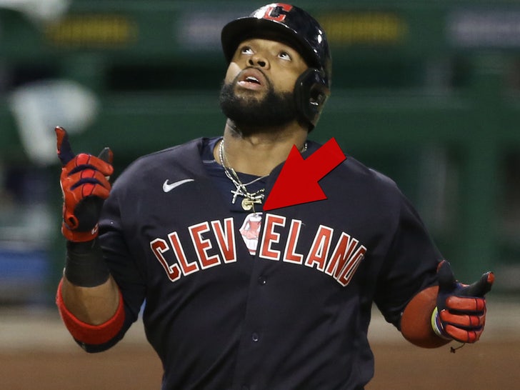 Cleveland's Carlos Santana Wears Banned 'Chief Wahoo' Gear During Game