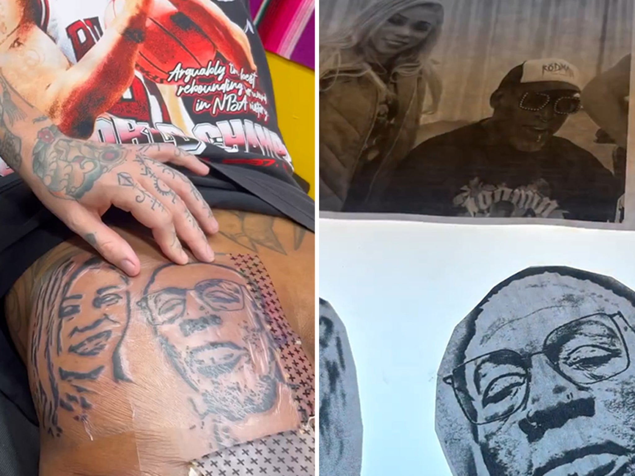 Dennis Rodman's girlfriend Yella Yella thought tattoo of her was crazy