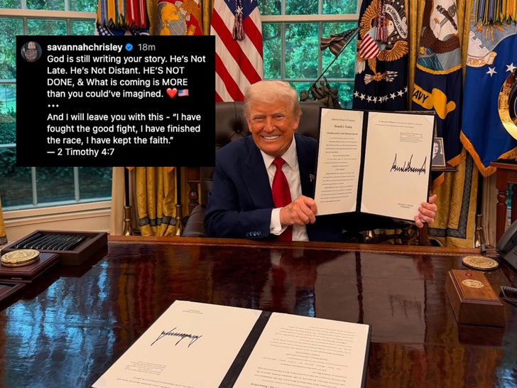Donald Trump signs on Chrisley Pardon Instagram 2