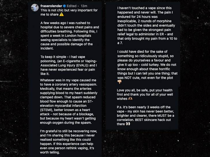 Fraser Oleander hospital from vaping coment