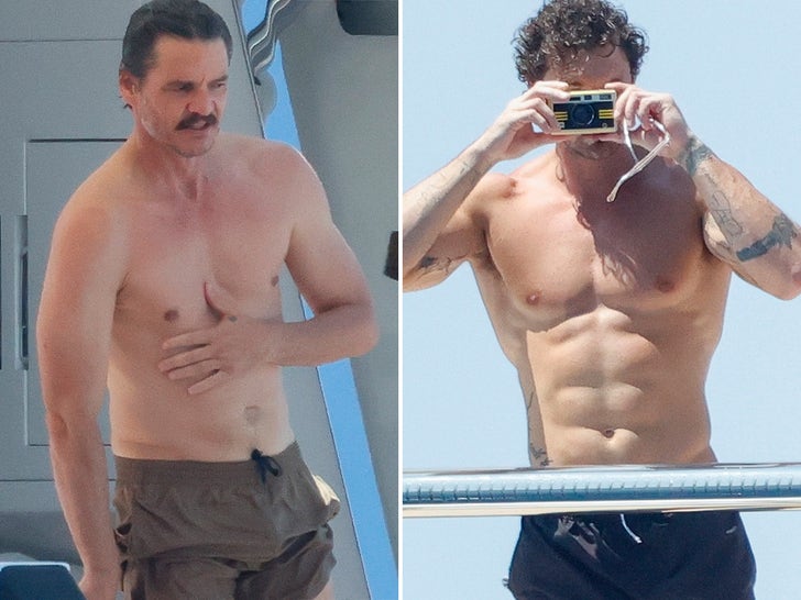 Pedro Pascal -- Yacht Life With Christian Hogue, Jason Bateman, Jessica Sklar