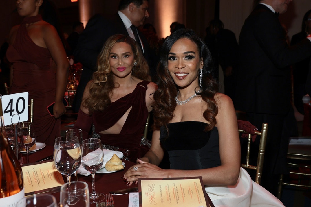 Tina Knowles and Michelle Williams