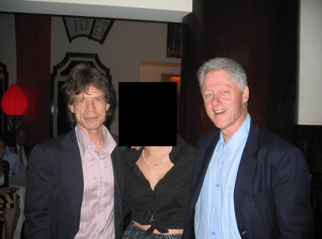 Mick Jagger and Bill Clinton