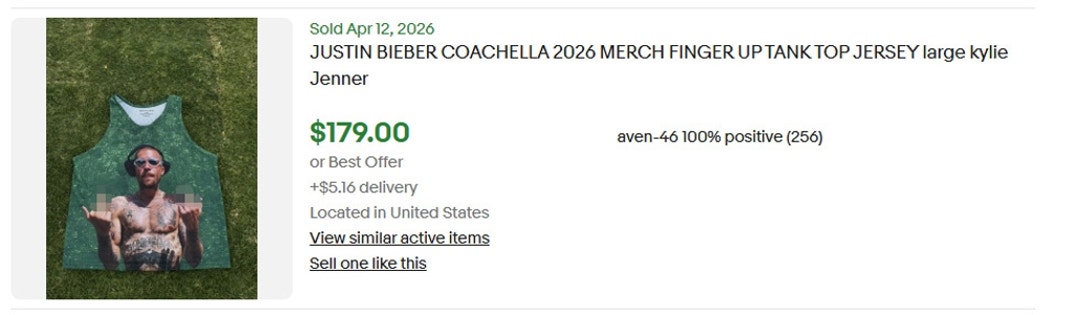 Justin Bieber Ebay Merch 0