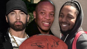 Super Bowl LVI Ball Signed By Halftime Performers Hits Auction, Eminem, Dre & Co.!