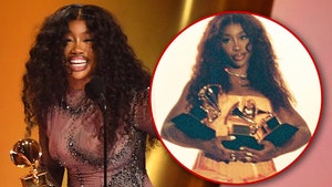 sza and her three grammys getty insta