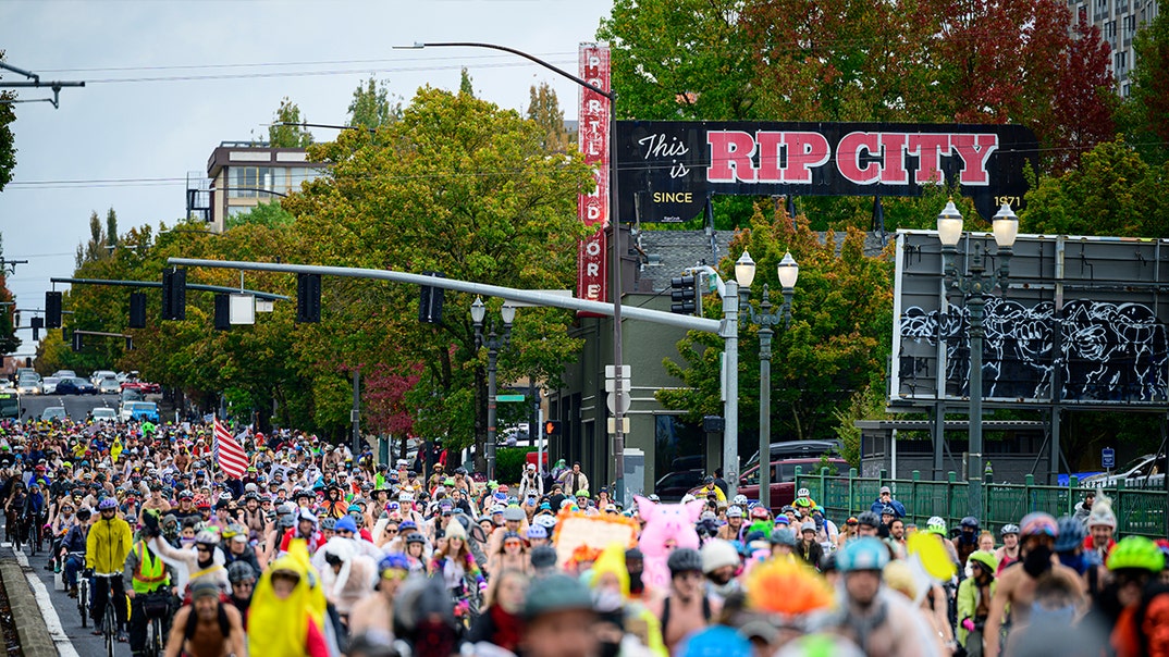 naked protest bicyclists in portland against ICE getty 3