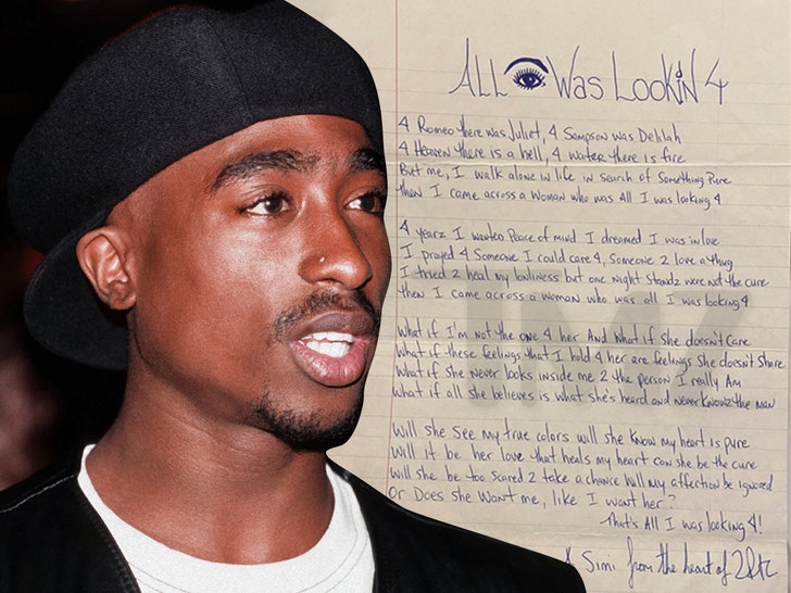 Tupac Shakur's Poem To GF Up For Sale, Inspiration For 'All Eyez On Me'.jpg