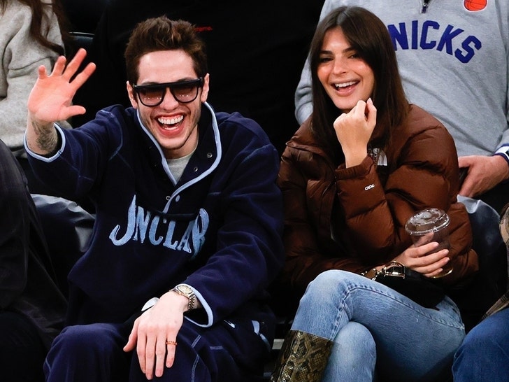 Pete Davidson and Emily Ratajkowski Courtside for Knicks Game