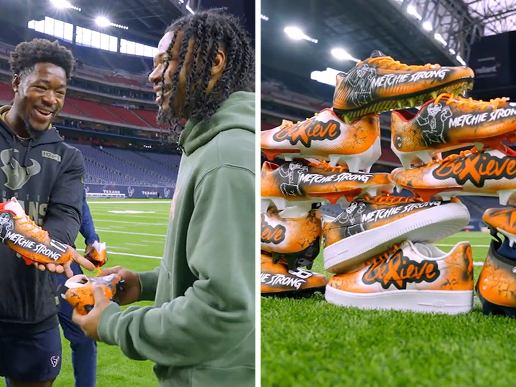 Houston Texans on X: In celebration of #MyCauseMyCleats, the WR room will  wear cleats honoring John Metchie III and his battle against leukemia