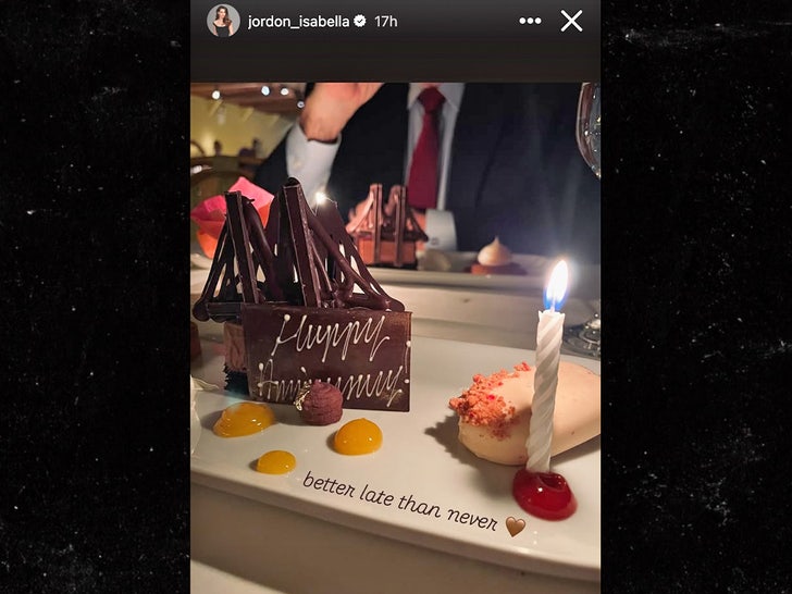 Jordan Hudson Bill Belichic Cake sub Instagram