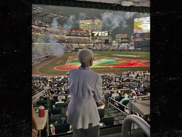hank aaron and wife atlanta braves x 1