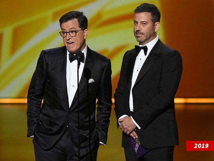 jimmy kimmel and stephen colbert getty 1