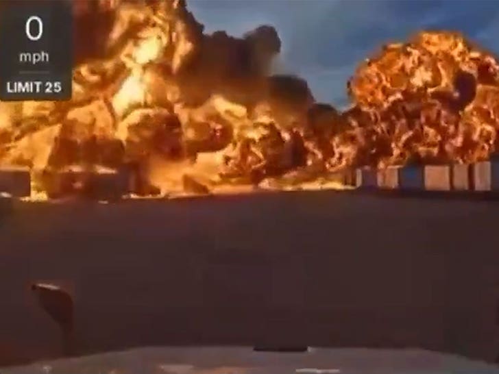 Fiery explosion after plane crash
