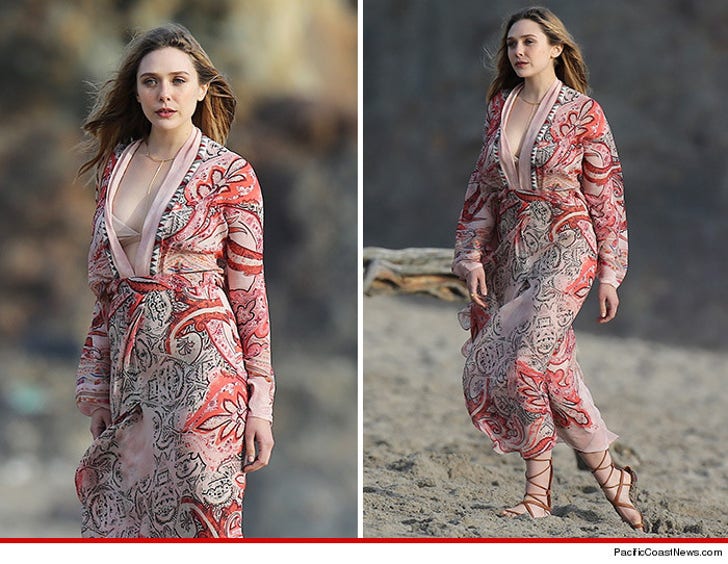 Elizabeth Olsen Cover Up In Malibu