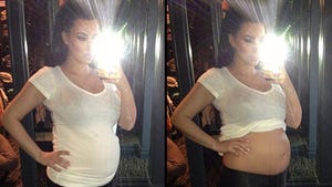 Pregnant Kim Kardashian -- Looking Belly, Belly Good