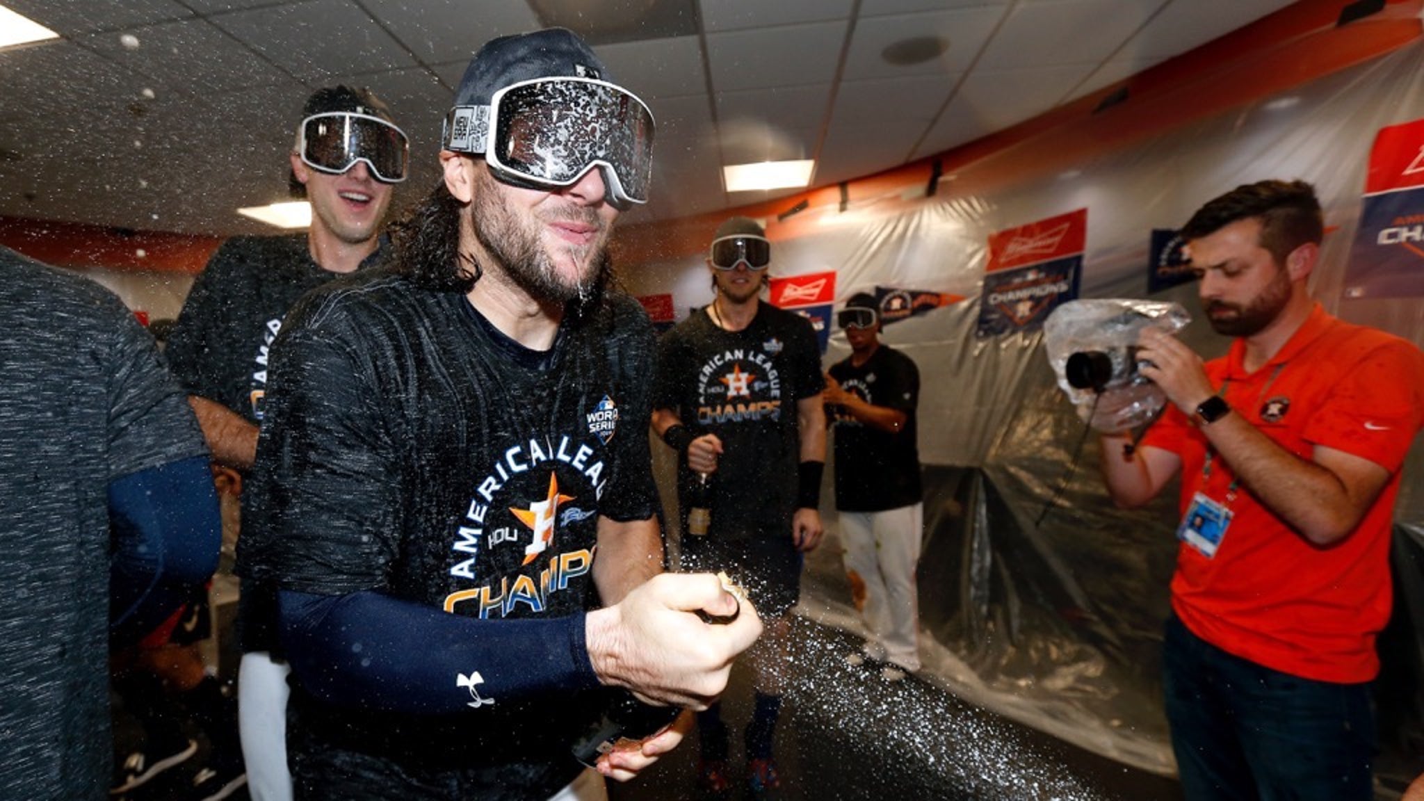 Astros Get Wild In Locker Room Rager