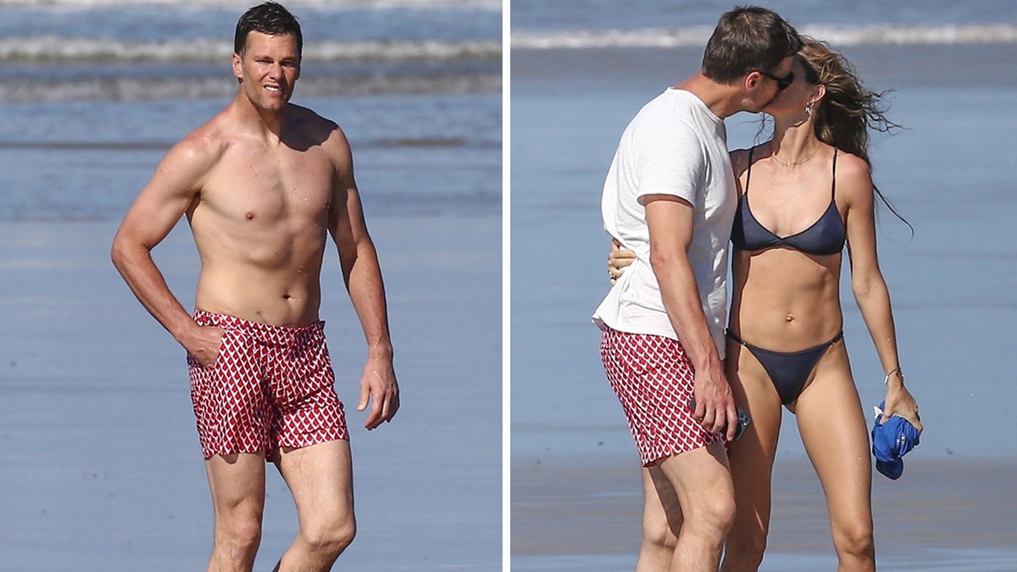 Tom Brady and Gisele Bundchen Make Out On Beach in Costa Rica.