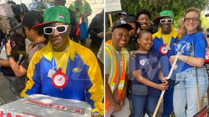 Flavor Flav Brings Good Music and Food to Support Striking WGA Writers