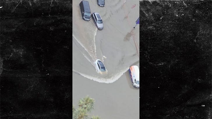 Tesla presque submergée sous l’eau alors qu’elle traversait les inondations de Dubaï