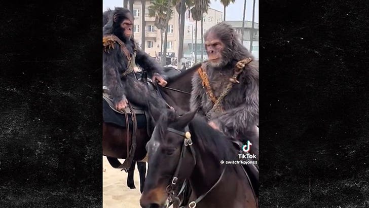 ‘Apes’ Hit Venice Beach on Horseback for New ‘Planet of the Apes’ Promo