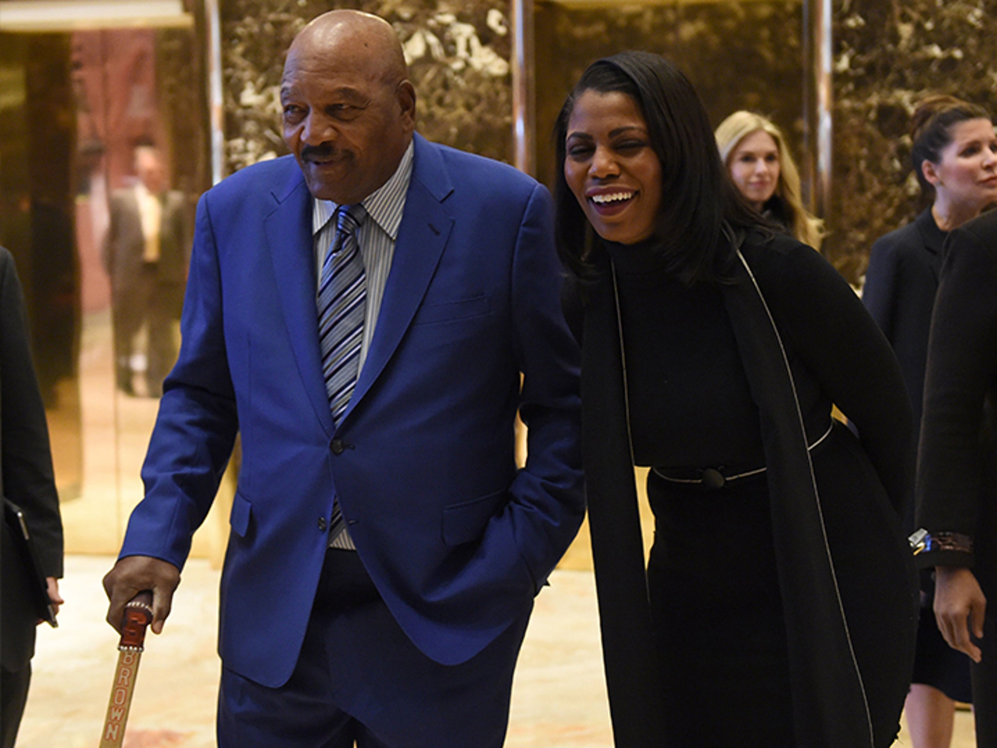 Former NFLers Ray Lewis and Jim Brown Stop by Trump Tower