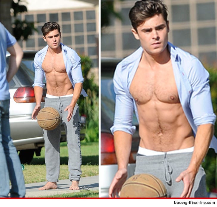 Zac Efron proved he's got game ... by flaunting his jacked-up rock har...