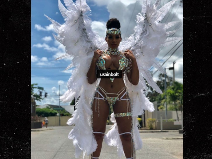 Artistic Beach Nudes - Usain Bolt's GF Half Naked & Heaven-Sent for Jamaican Carnival