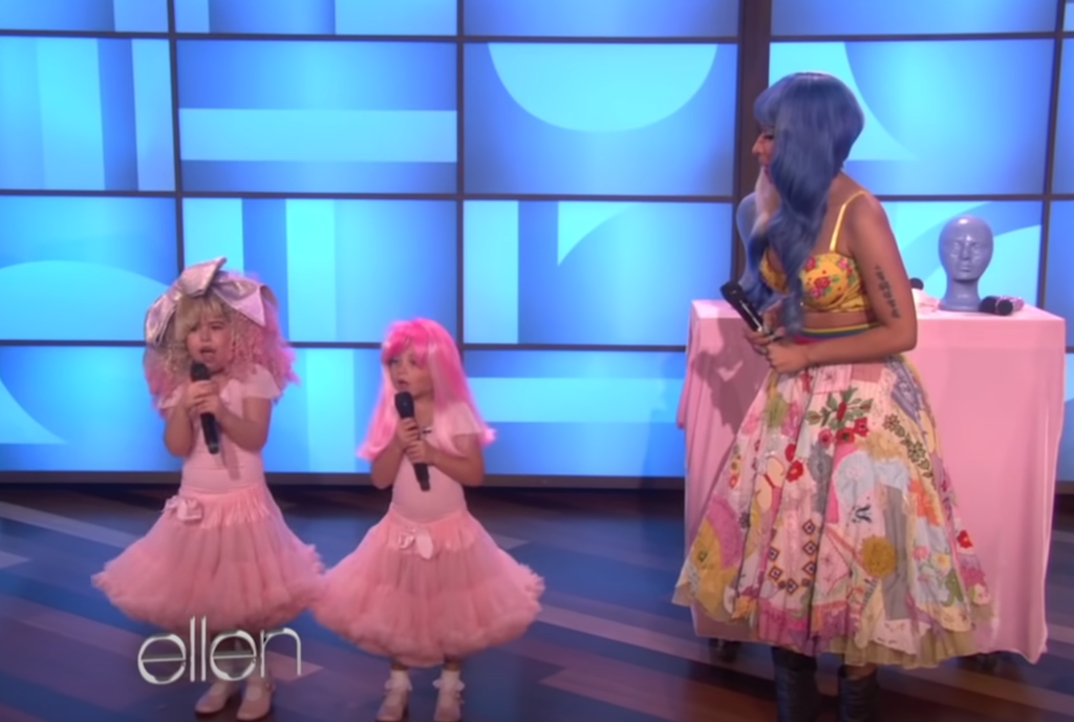 2011 - English kids Sophia Grace and Rosie were shocked when they were joined on set by Nicki Minaj after their cover of the song 