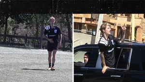 Justin Bieber Plays in Soccer Match in L.A.