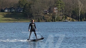 Justin Bieber Passes Quarantine Time on Jet Surfboard in Ontario