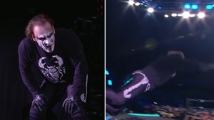 62-Year-Old Sting Jumps Off Stage, Crashes Into Table At AEW Event