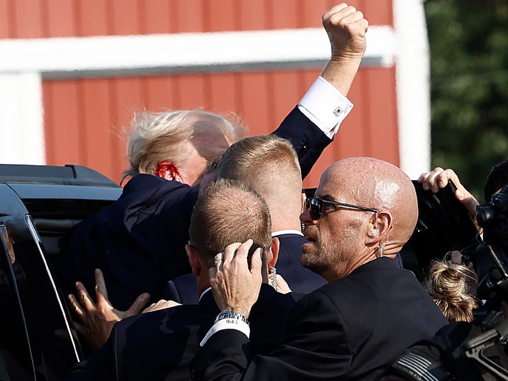 Trump getting into SUV