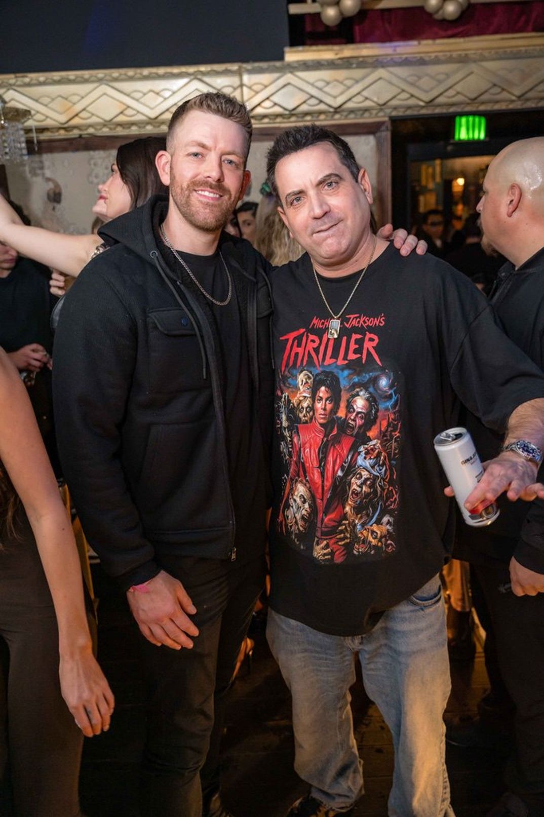 'Love is Blind’ star, Damian Powers, with Adam Glove of Affinity Nightlife, partying at Affinity Nightlife’s post fashion show celebration at SAY YES in Hollywood, CA, on Sunday, October 18th, 2026.