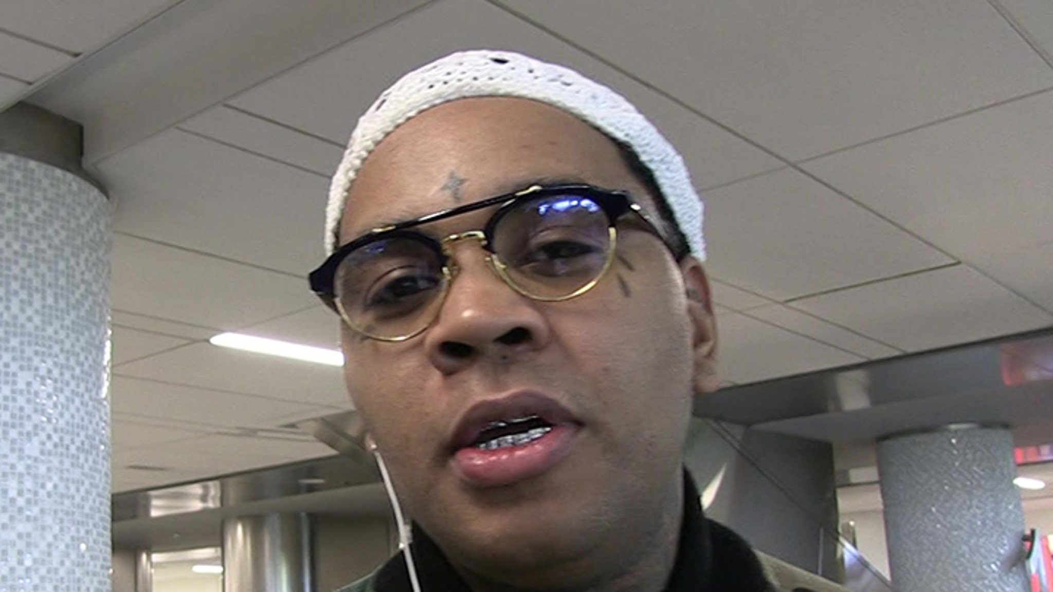 Kevin gates kicks fan in face