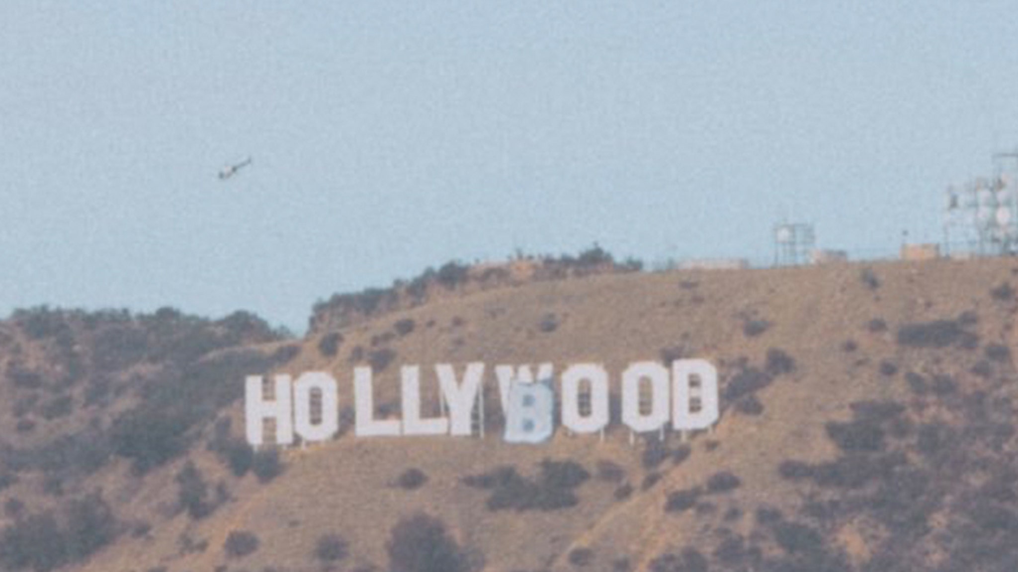 Hollywood sign changes to ‘Hollyboob’ for illegal breast cancer awareness