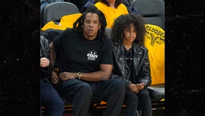 Blue Ivy Looks Just Like Beyoncé Courtside with Jay-Z At NBA Finals