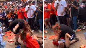 Astros Fans Get In Wild Hair-Pulling Brawl At World Series Parade