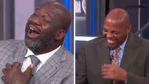 Shaq, Charles Barkley Can't Control Laughter In Hilarious Scene On 'NBA on TNT' Set