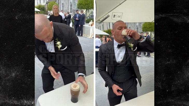 Conor McGregor Chugs Beer At Sister’s Wedding