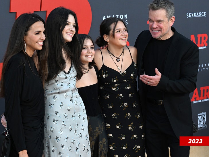 Matt Damon y su familia
