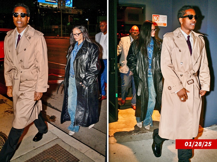 Rihanna dan ASAP Rocky keluar untuk makan malam tadi malam Getty 1