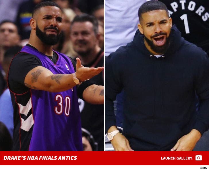 Drake's Courtside Antics During the NBA Finals