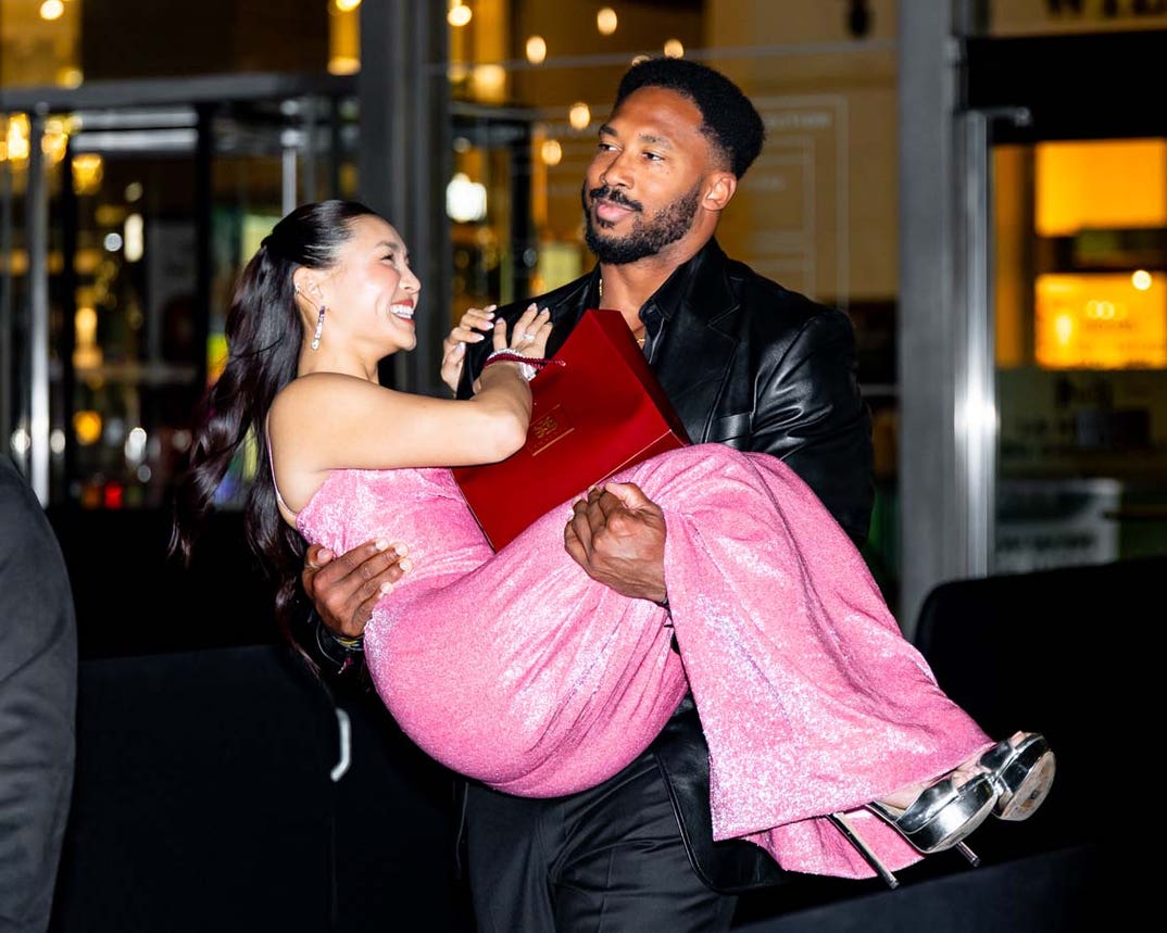 Myles Garrett and Chloe Kim