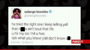 Jay Z and Solange Fight -- Solange 'Explanation' Tweet Is Fake!
