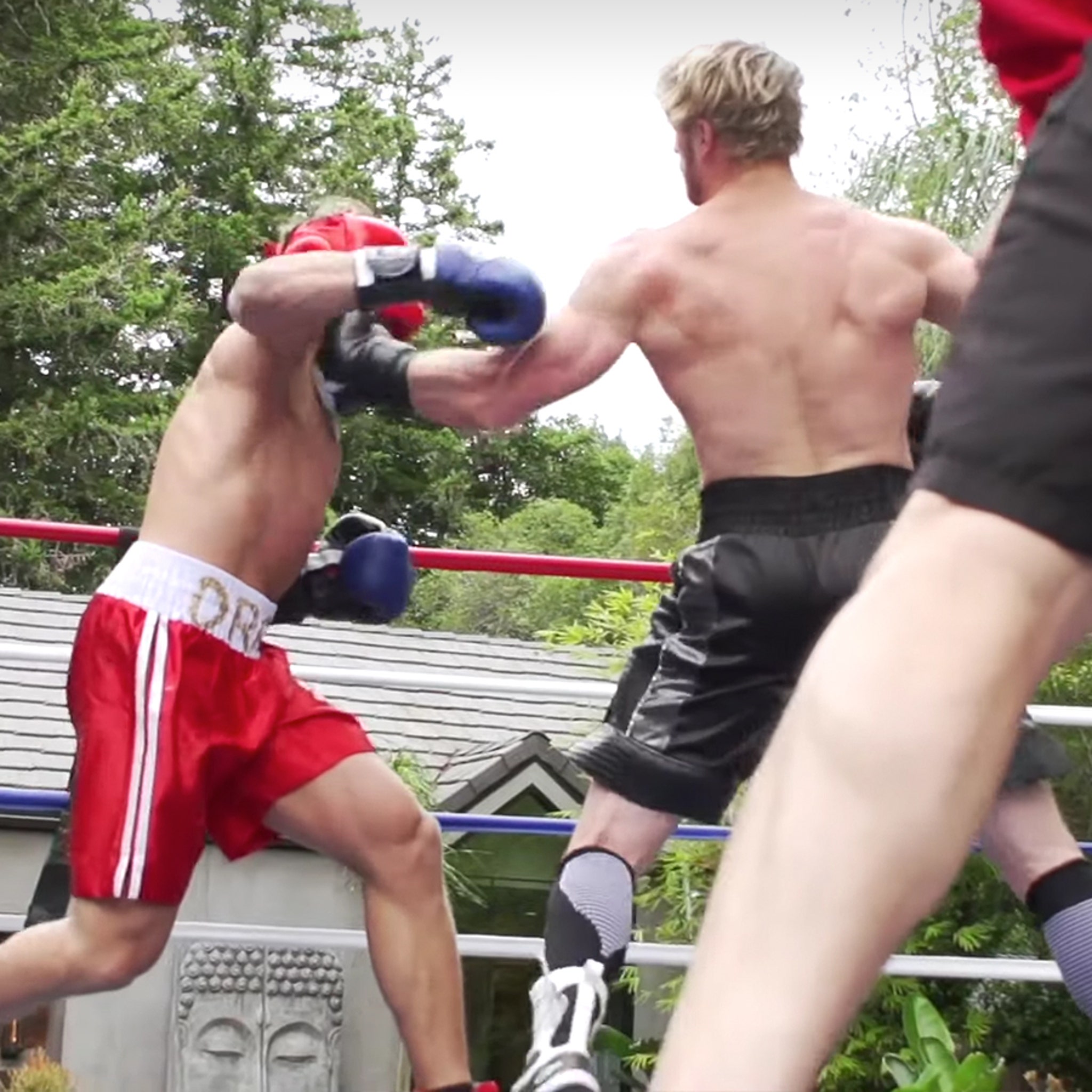 Logan Paul KOs Fake Ivan Drago in Impromptu Boxing Match, Calls Out KSI